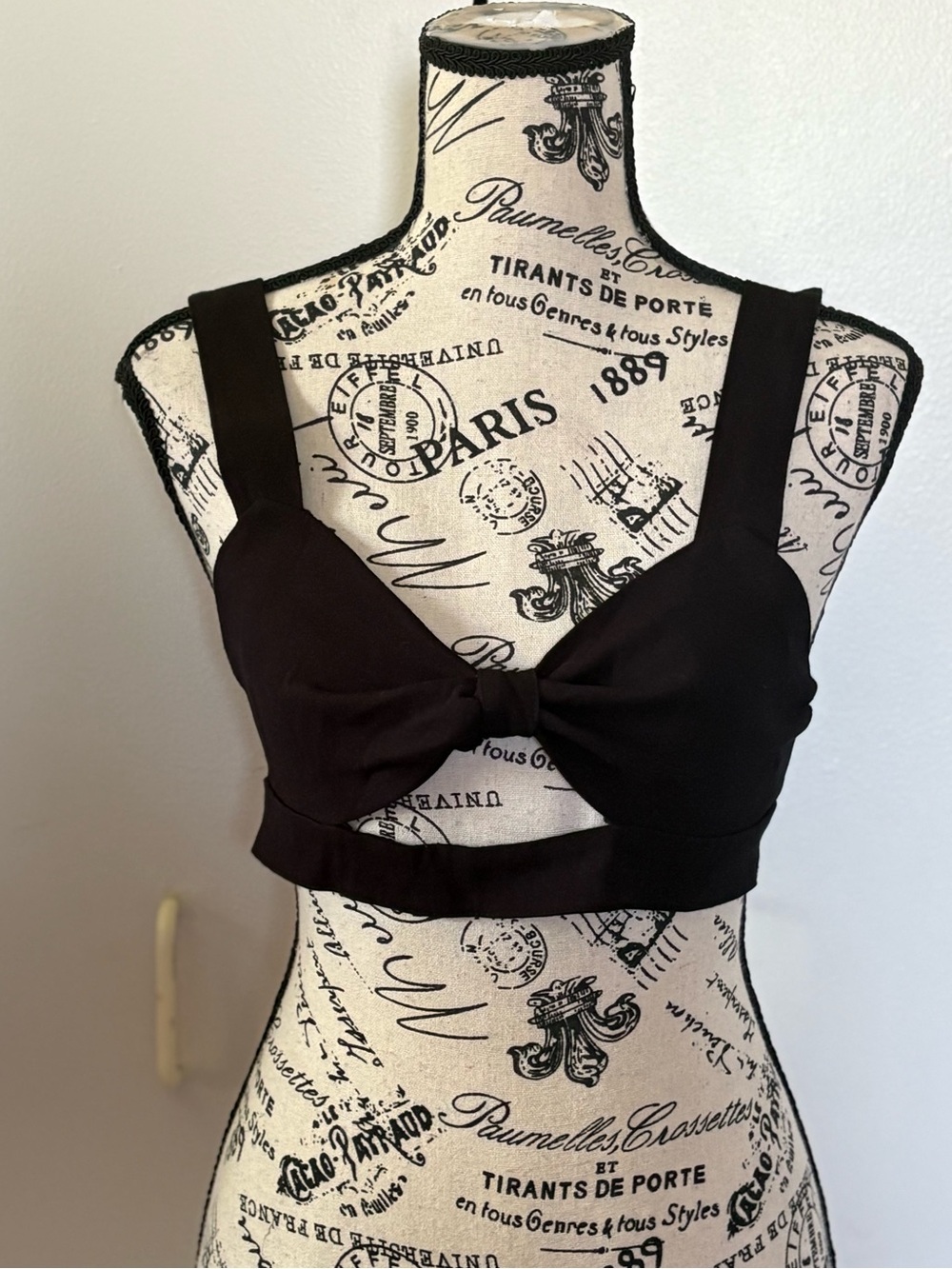 Zara Black Knot Front Crop Top